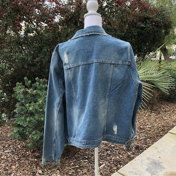 One 5 One Distressed Demin Jacket 2XL NWOT - Picture 5 of 10